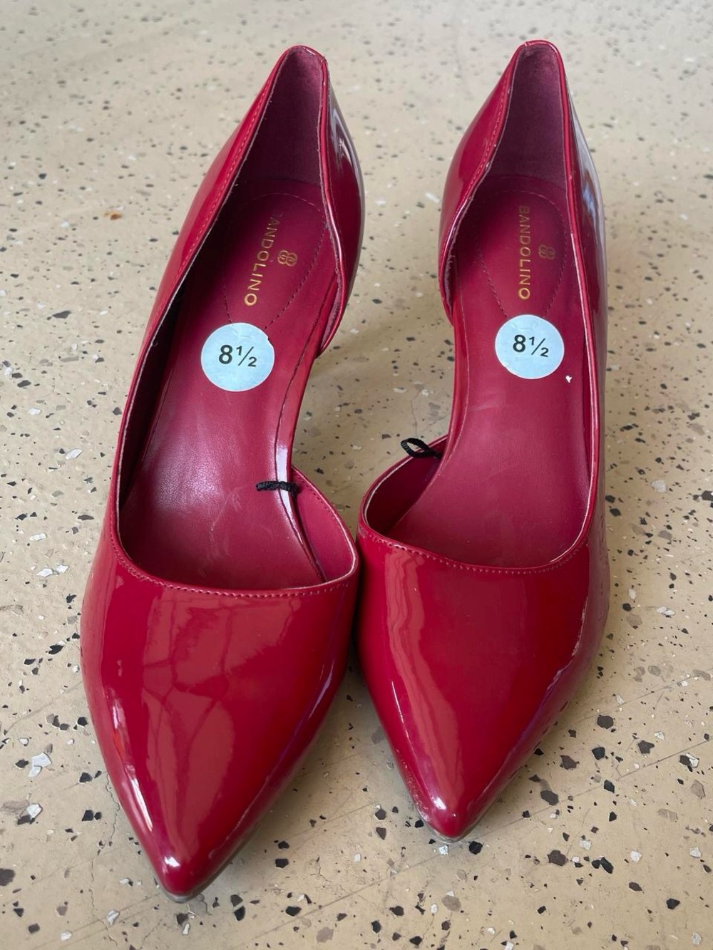 Bandolino Red Patent Pointed Toe Pumps
